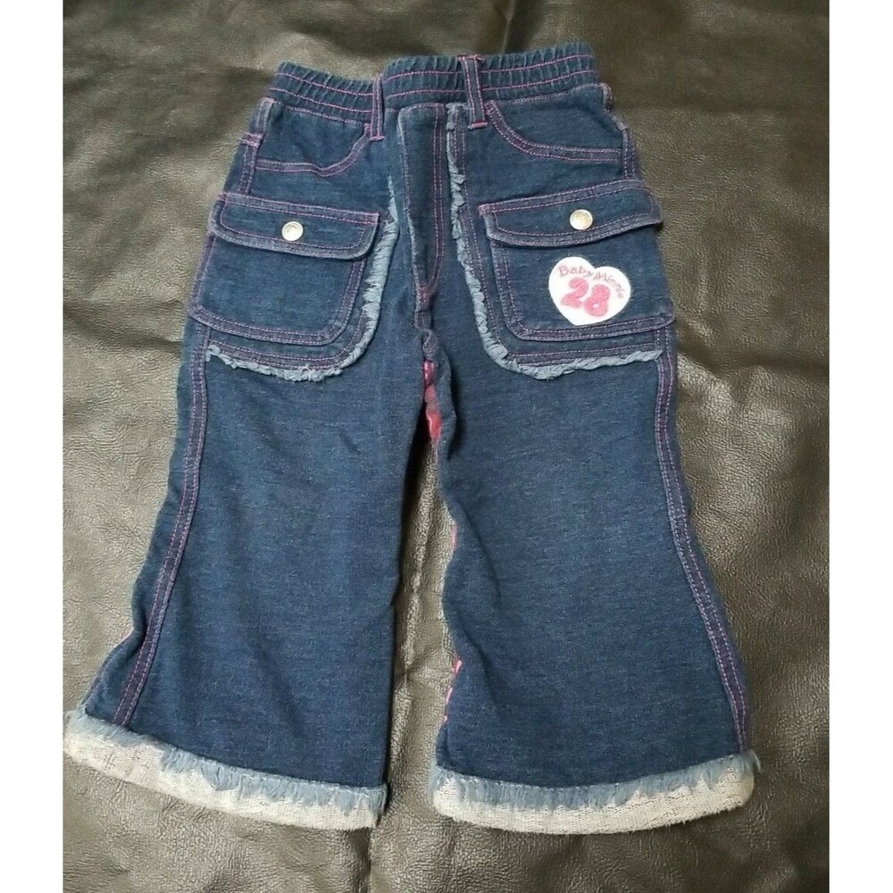 Girl's Disney 12-18 months euro 80 jeans Baby Minnie head print